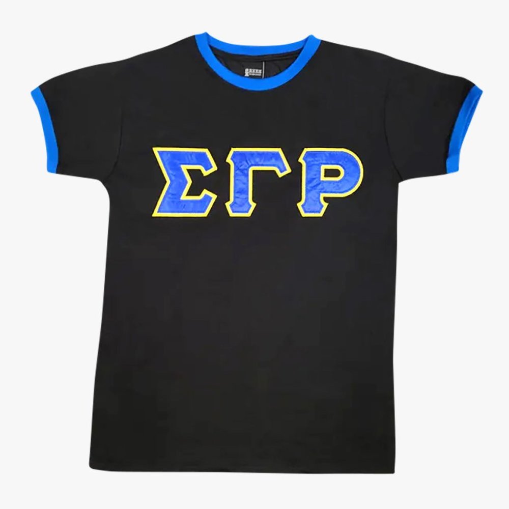 Sigma Gamma Rho Ringer T-Shirt Black